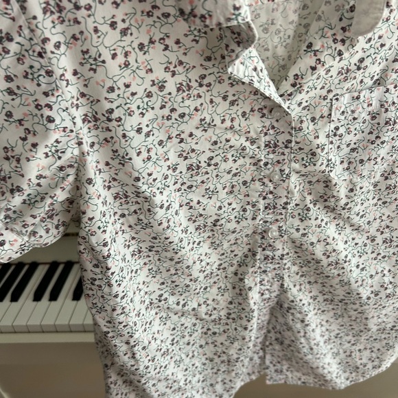 Twik by Simons White Floral Blouse M - Picture 13 of 16